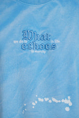 TRICOU PREMIUM ALBASTRU "WHAT ECHOES"
