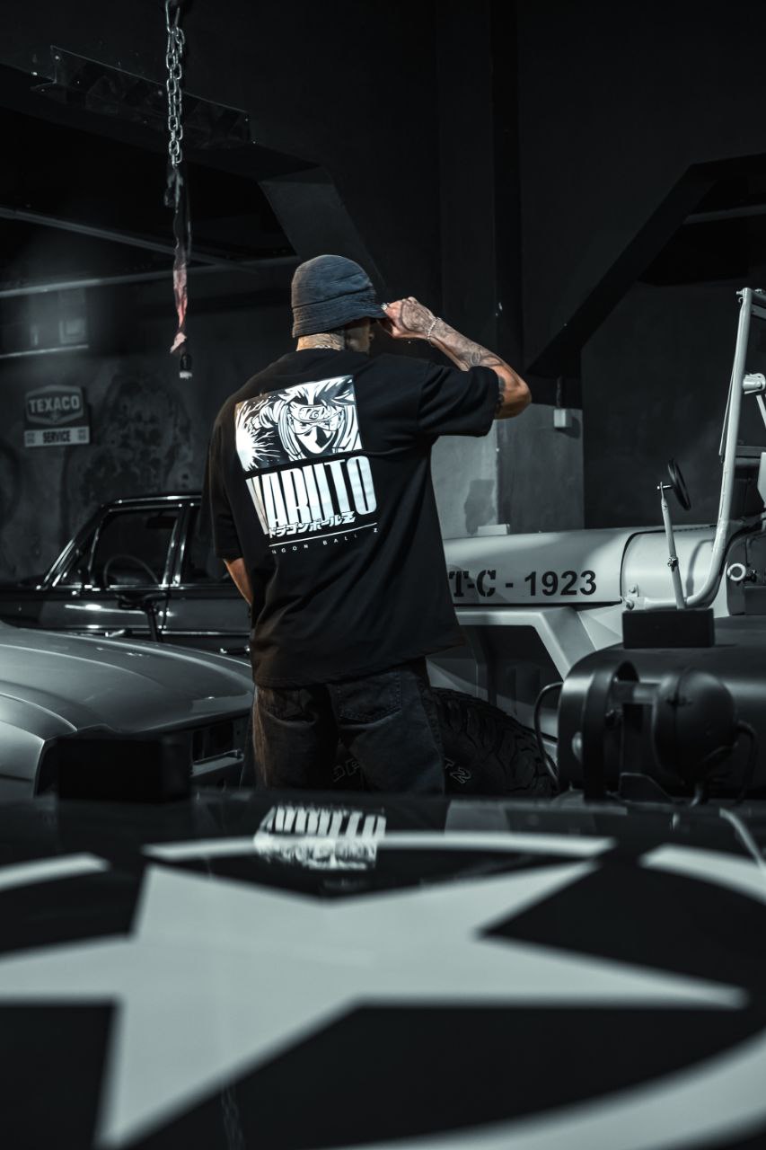 TRICOU PREMIUM NEGRU "NARUTO"