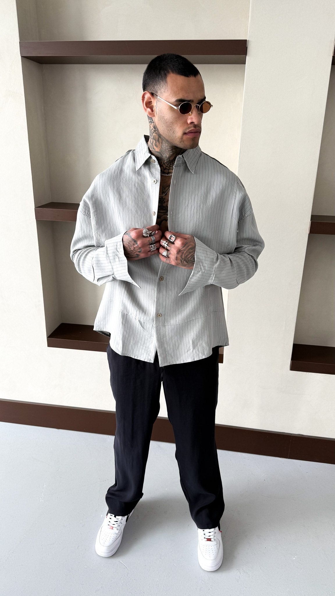 CAMASA GRI  "MIDNIGHT LINES"