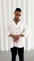 TRICOU PREMIUM ALB "V-CODE"