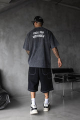 TRICOU PREMIUM GRI PRESPALAT "LIFE IS GOOD"