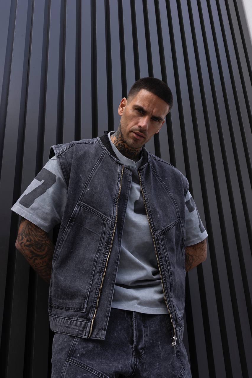 VESTA DENIM PREMIUM GRI PRESPALAT "SHADOW ARMOR"