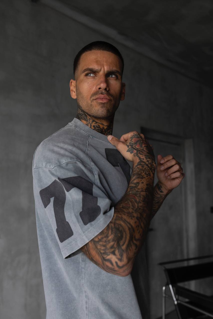 TRICOU PREMIUM GRI  "CONCRETE 77"