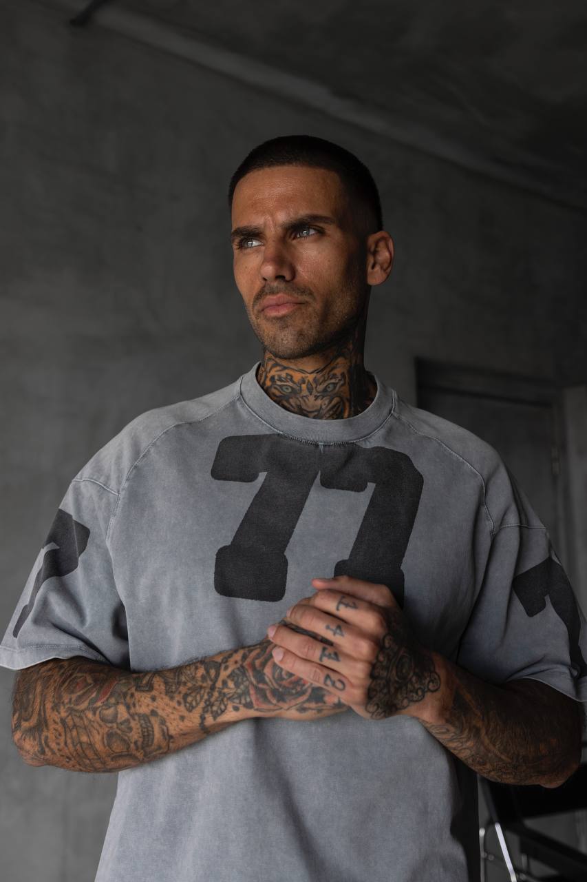 TRICOU PREMIUM GRI  "CONCRETE 77"