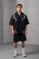 CAMASA OVERSIZED NEAGRA "COBRA NOIR"