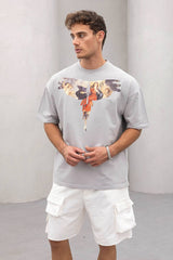 TRICOU PREMIUM GRI "ANGEL ASCENSION"