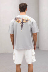 TRICOU PREMIUM GRI "ANGEL ASCENSION"