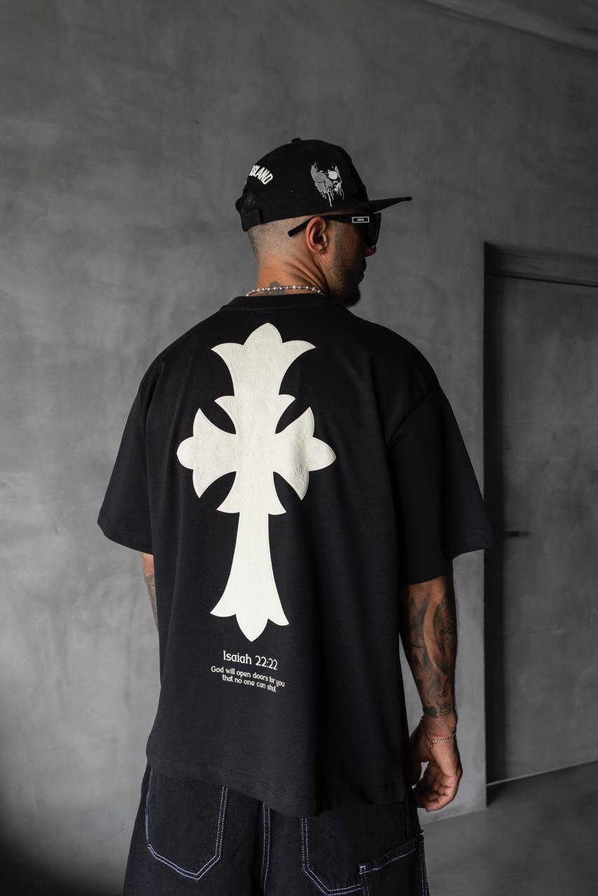 TRICOU PREMIUM NEGRU "CROSS"