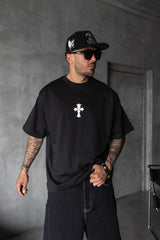 TRICOU PREMIUM NEGRU "CROSS"