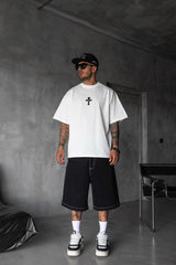 TRICOU PREMIUM ALB "CROSS"