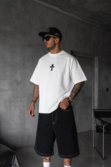 TRICOU PREMIUM ALB "CROSS"