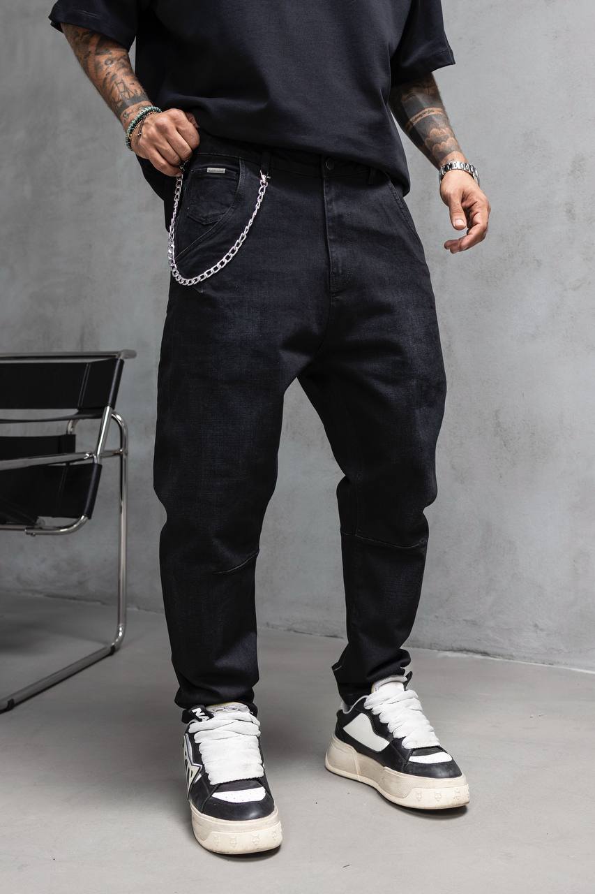 BLUGI NEGRI PREMIUM "BLACK TRAPERD DENIM"