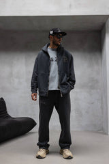 HANORAC SI PANTALONI SET NEGRU PRESPALAT "MIAMI BLACK"