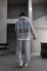 HANORAC SI PANTALONI SET GRI PRESPALAT "BLACK CROSS"