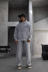 HANORAC SI PANTALONI SET GRI PRESPALAT "BLACK CROSS"