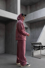 HANORAC SI PANTALONI SET MOV PRESPALAT "BLACK TEAM GYM"