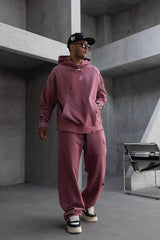 HANORAC SI PANTALONI SET MOV PRESPALAT "BLACK TEAM GYM"