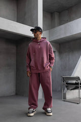 HANORAC SI PANTALONI SET MOV PRESPALAT "BLACK TEAM GYM"