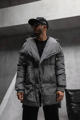 GEACA LUNGA GRI CU GLUGA "SHADOW TECH JACKET"