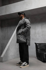 GEACA LUNGA GRI CU GLUGA "SHADOW TECH JACKET"