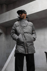 GEACA LUNGA GRI CU GLUGA "SHADOW TECH JACKET"