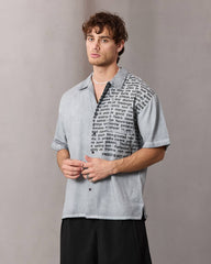 CAMASA OVERSIZED GRI WASHED "SPLIT STATEMENT"